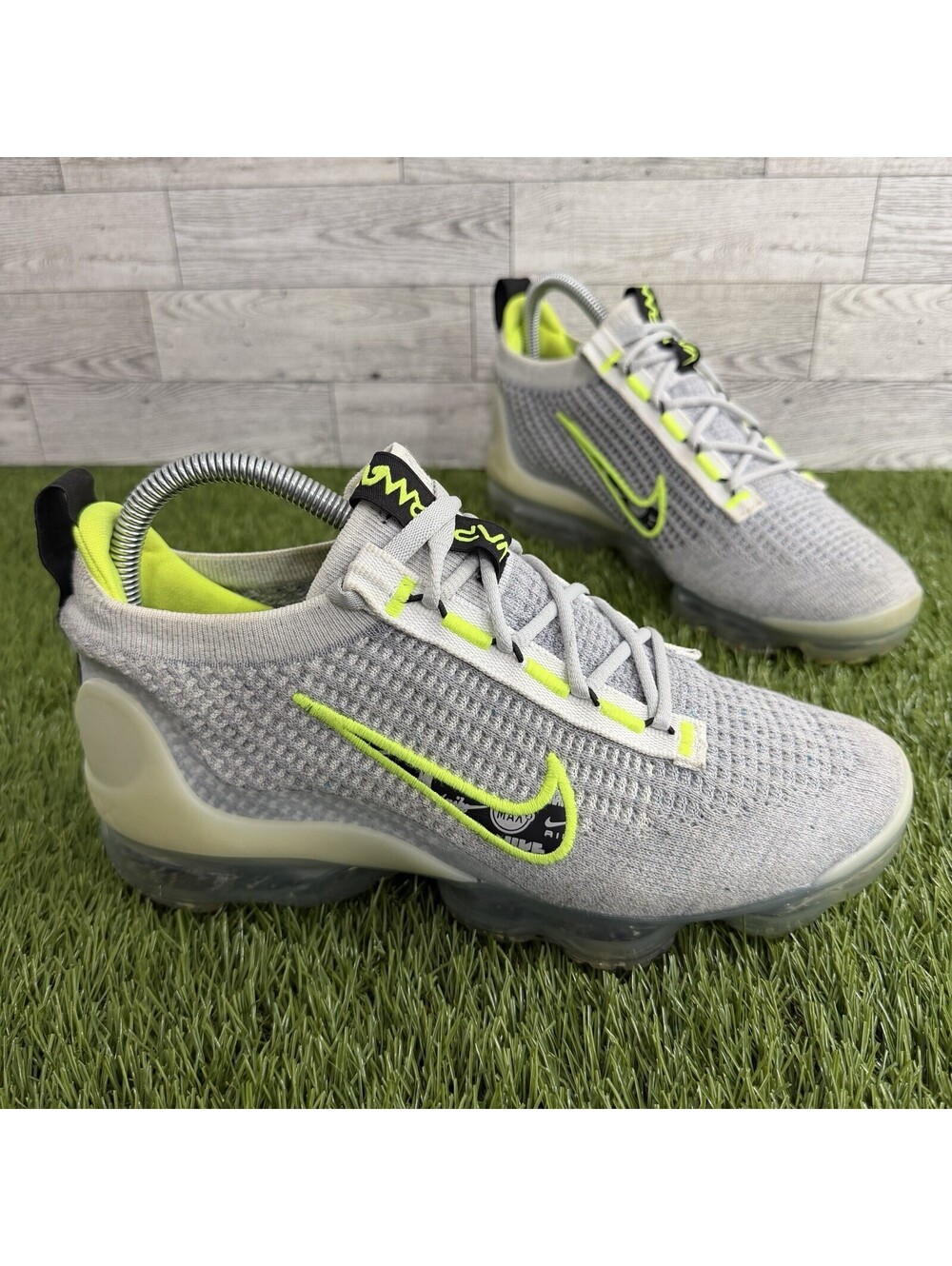 Nike Air VaporMax 2021 Flyknit Gray Athletic Running Shoes 5.5Y 7 Womens